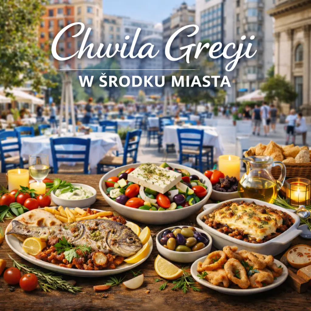 Chwila Grecji w środku miasta